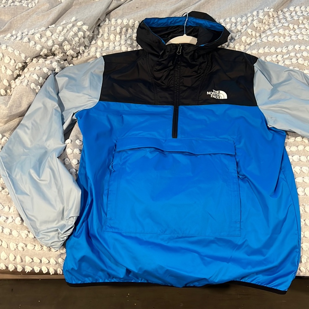 Fanorak Jacket - Clear Lake Blue/TNF Black/Faded Blue.